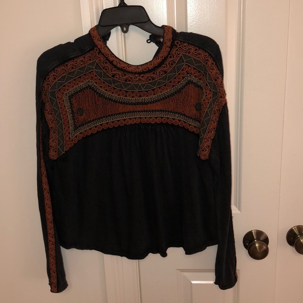 free people embroidered long sleeve